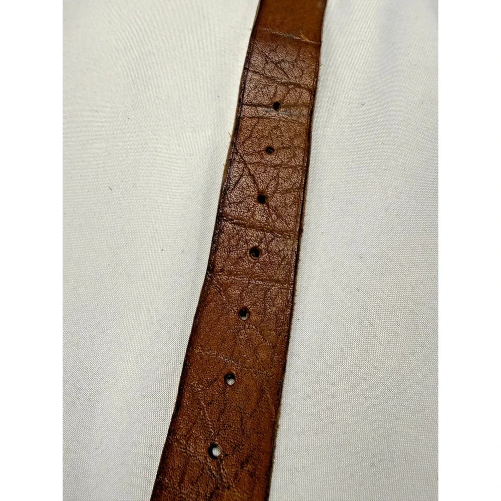 Vintage Leather Tooled Fish Deer Hunting Belt Personalized Wayne 44